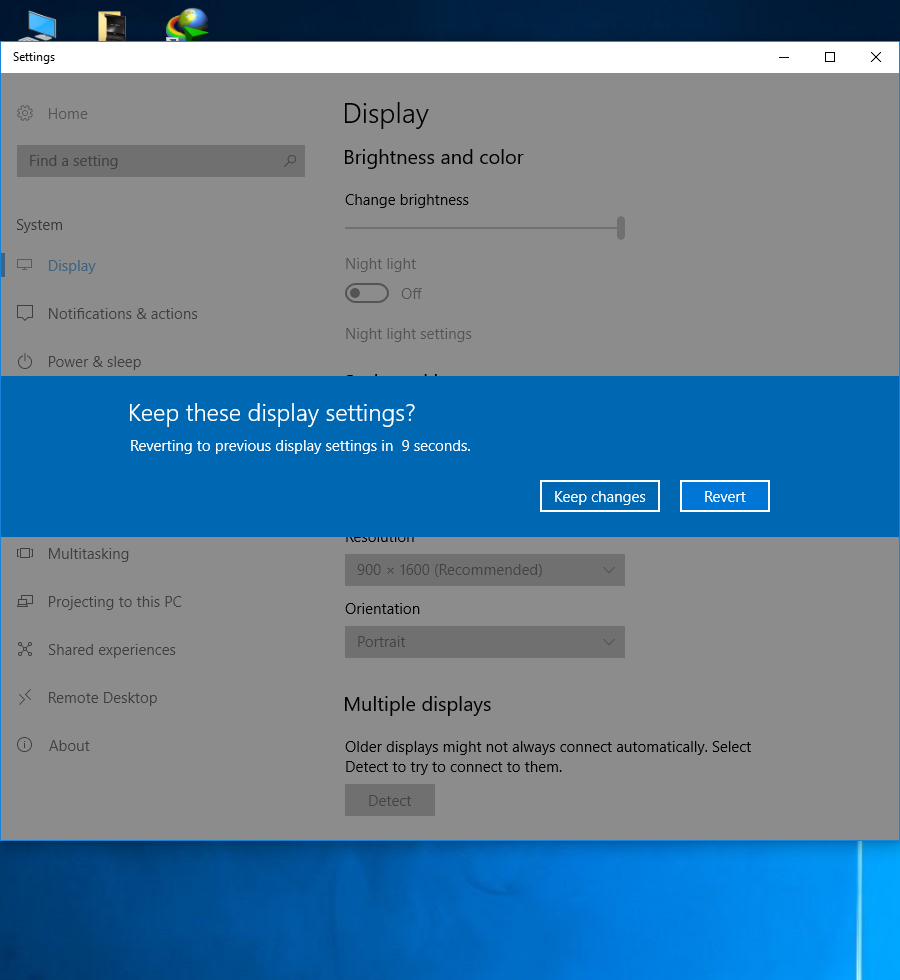 Cài đặt trong Display settings